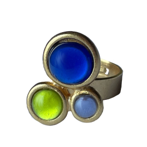 Guldring  med 3 farver