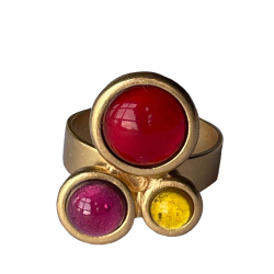 Guldring  med 3 farver