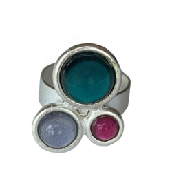 S�lvring  med 3 farver