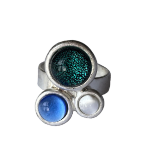 S�lvring  med 3 farver