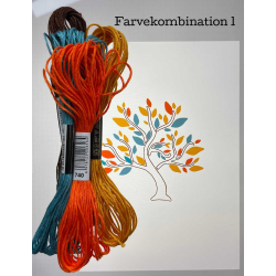 Tr� med kul�rte blade