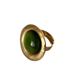 Guldring / gr�n