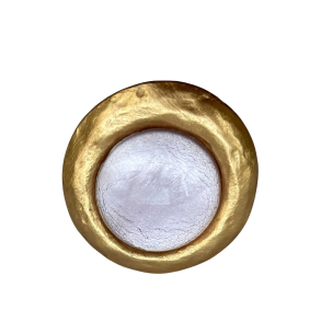 Guldring / sart rosa