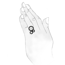 S�lvring  med 3 farver