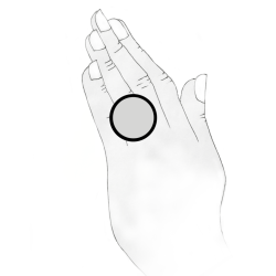 Guldring / sart rosa