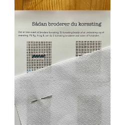 N�glering, broderet med korssting