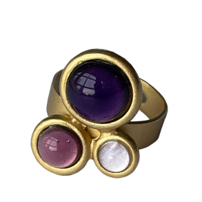 Guldring  med 3 farver