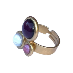 Guldring  med 3 farver