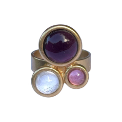 Guldring  med 3 farver