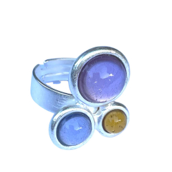  S�lvring  med 3 farver