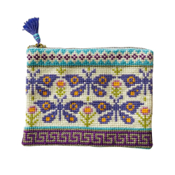 Sommerfuglepung, broderet med korssting